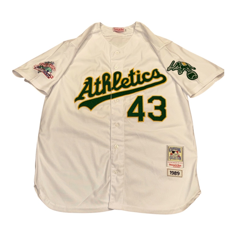 Mitchell & Ness Oakland Athletics Eckersley 1989 World Series Jersey 50 Large